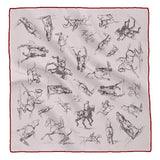 <b>SMALL SQUARE SCARF OR POCKET SQUARE<br/>Rosa Bonheur</b>’s Studies of <i>a Horse and Rider</i>