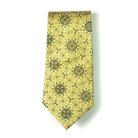 Dahesh Museum Tie, Medallion, Green/Beige